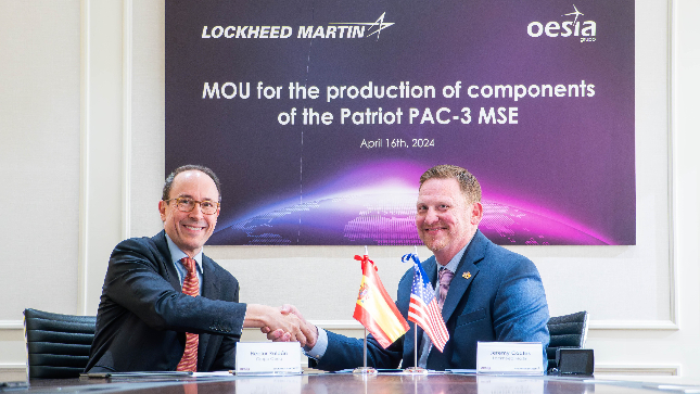 Lockheed Martin y Grupo Oesía firman un acuerdo de cooperación industrial en España